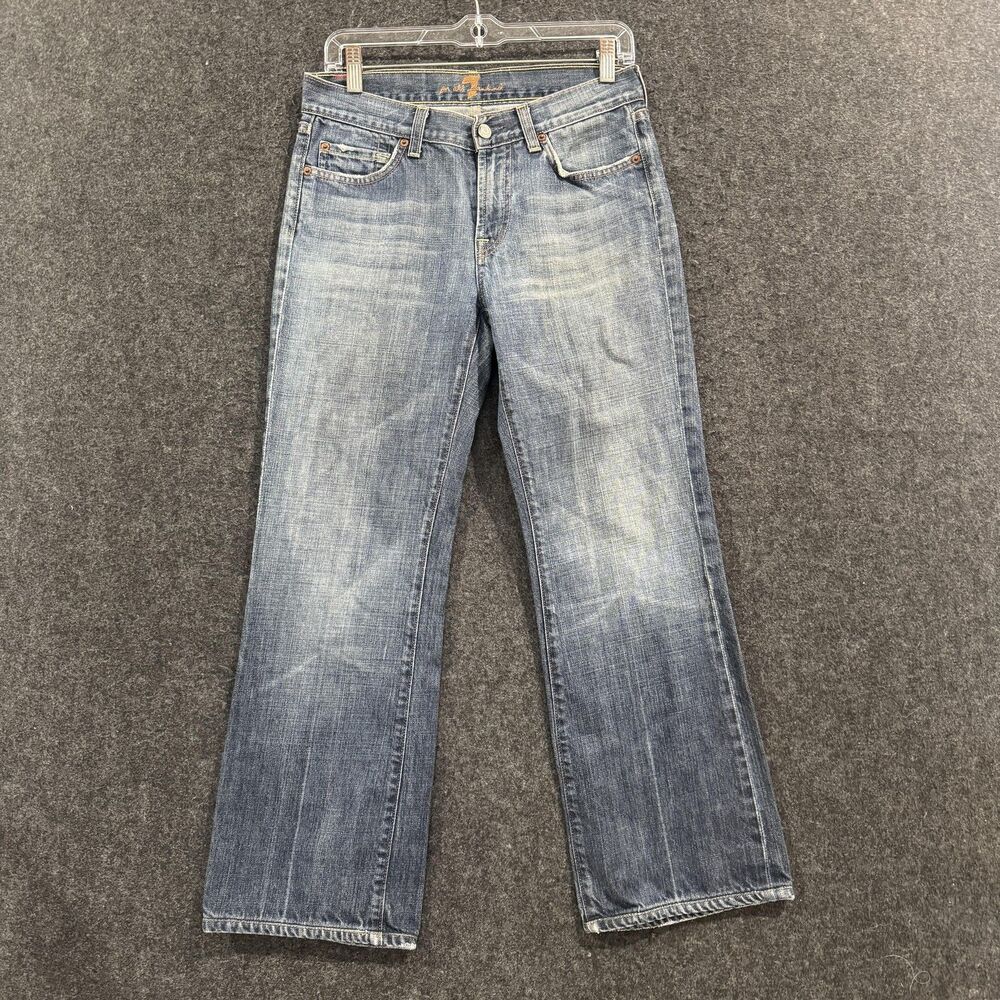 7 For All Mankind Jeans Womens 29 Blue Bootcut Leg Made USA Denim Casual